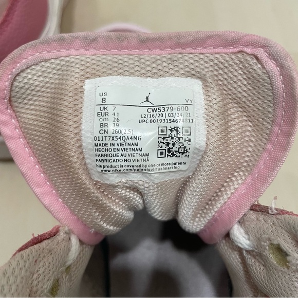 Nike Air Jordan 1 Mid 'Digital Pink' Sneakers Athletic Gym Shoe Women's 8 - Picture 14 of 14